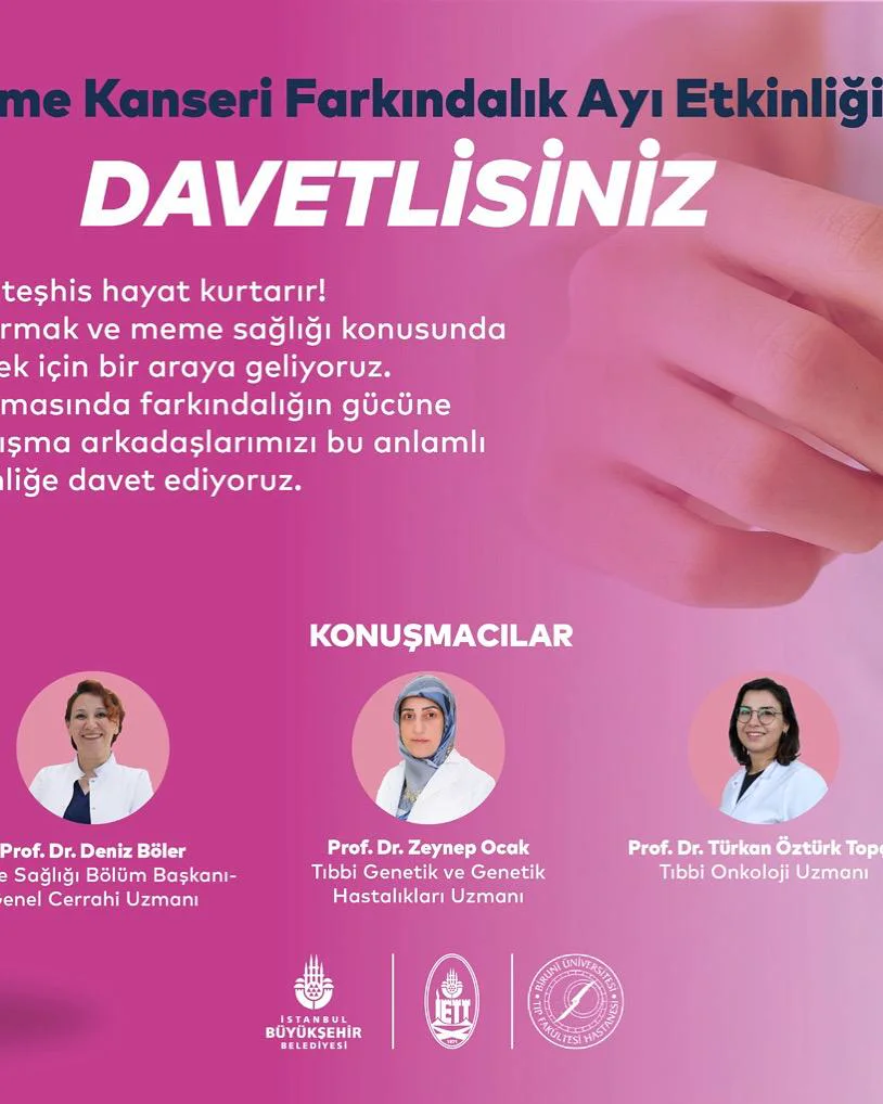 Meme Kanseri Farkındalık Ayı Etkinliği davet görseli
